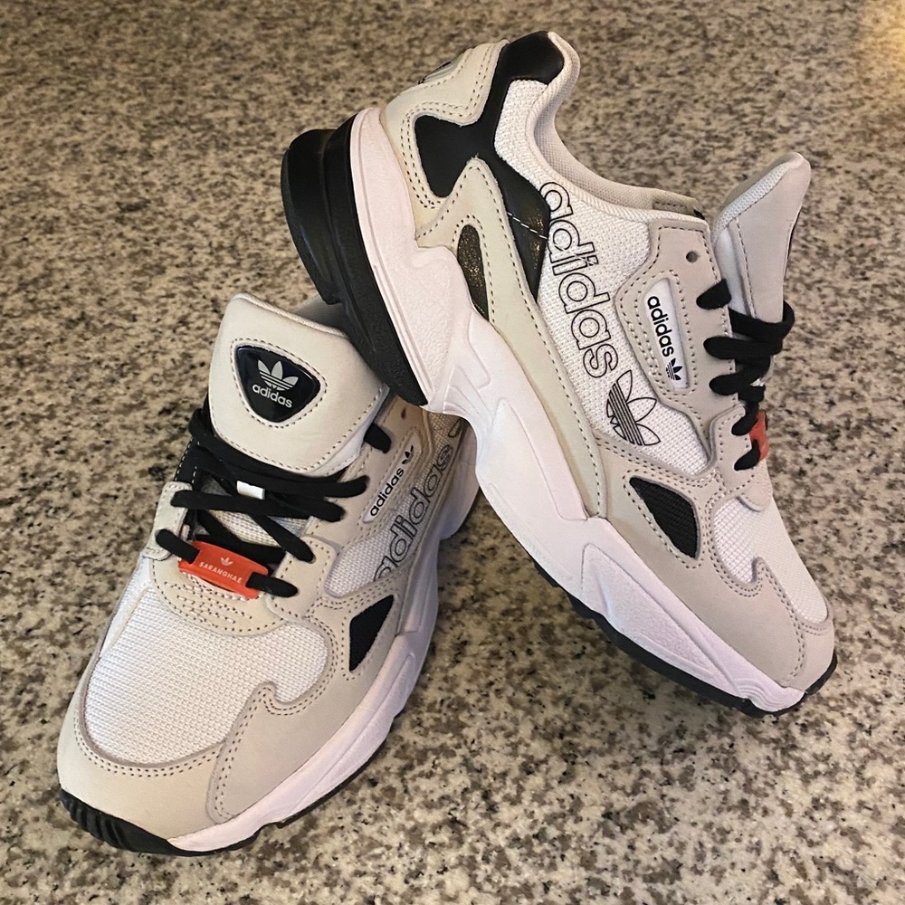 Adidas Falcon Shoes- Cloud White/Core Black